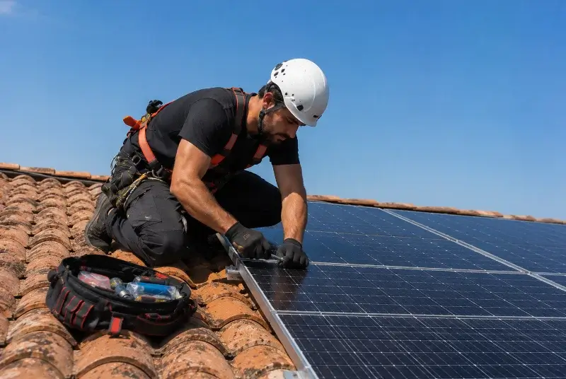 Maintenance et monitoring de panneaux solaires au Temple